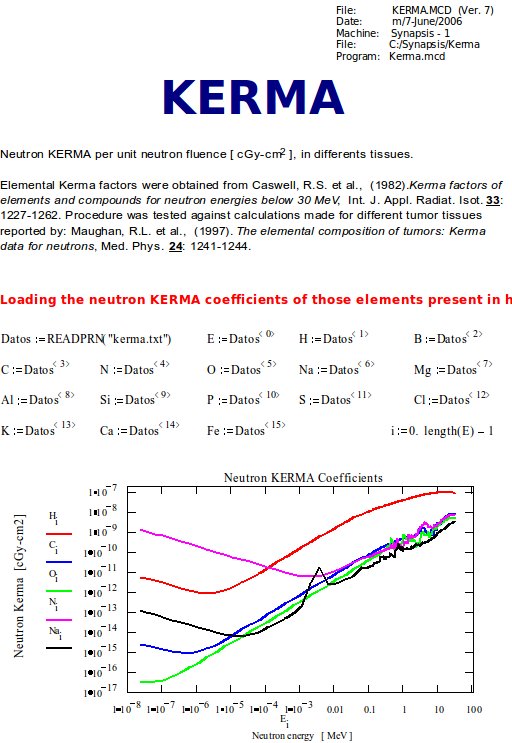 Figure 5: Presentation and loading data in Kerma program Figure 5: Presentation and loading data in Kerma program